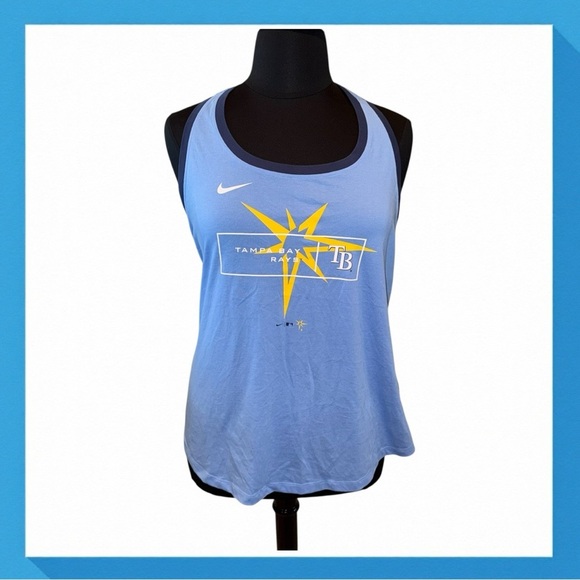 NIKE Women's Tampa Bay Rays Light Blue X-Ray Racerback Performance Tank XXL - Picture 2 of 12